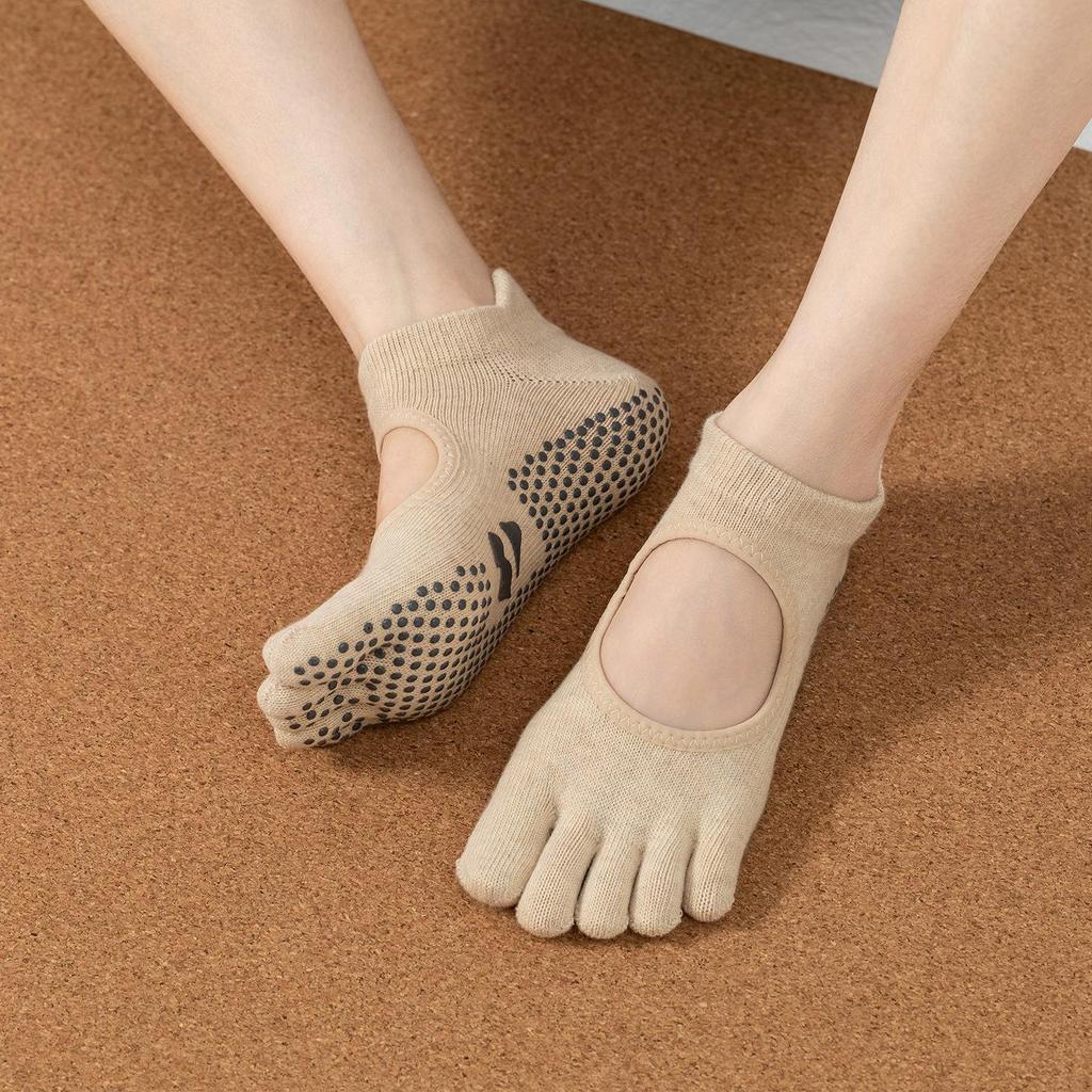 Korean Style Non-Slip Pilates Yoga Socks for Women - Trendy Five-Toe Indoor Fashion