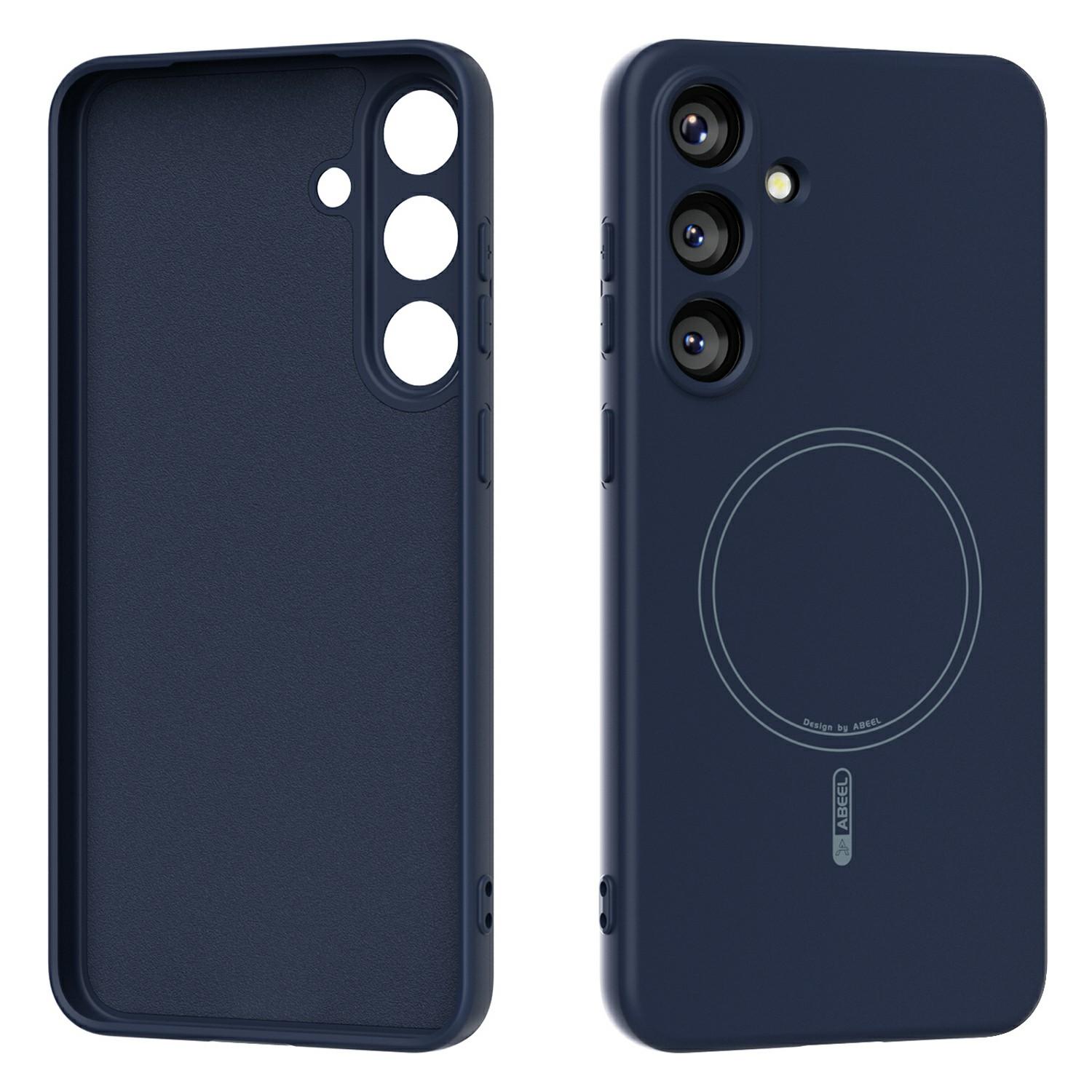 

ABEEL For Samsung Galaxy S25 Magnetic Case Skin Touch Liquid Silicone Phone Back Cover