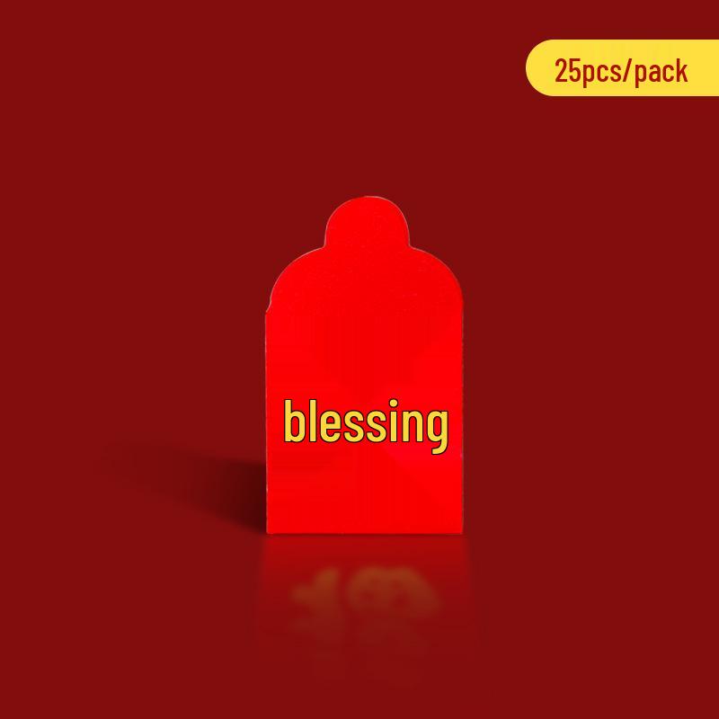 25-Piece Creative Small Red Lucky Envelopes for Weddings & New Year with Gold Hot Stamping