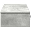 Vidaxl Półka Ścienna Z Szufladami, Szarość Betonu 100X37,5X19 Cm
