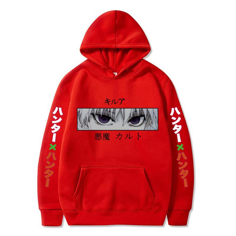 Autumn Winter Hunter Hisoka Kurapika Hoodies Women Killua Zoldyck Devil Eye Sweatshirts Unisex Anime Hxh Hoody Tops