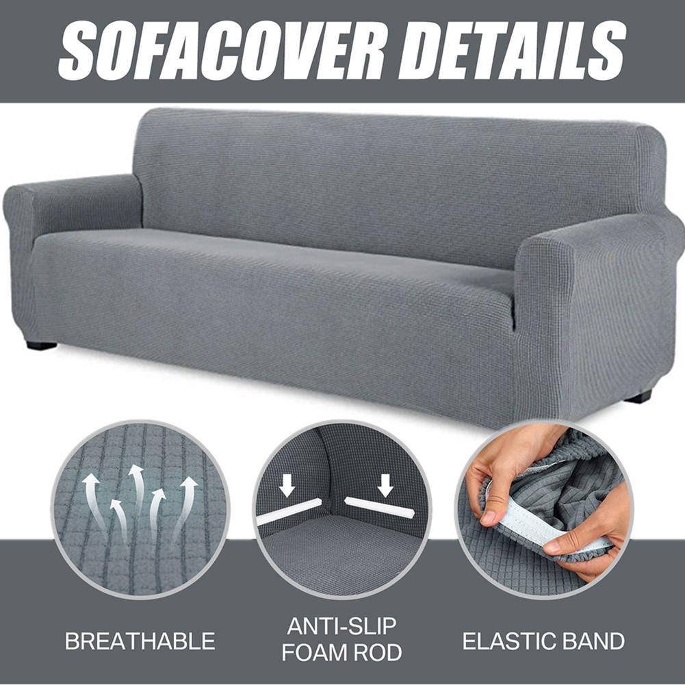 Stretch Jacquard Sofa Covers 1 2 3 4 Seater Couch Cover for Living Room Thick Sofa Slipcovers for Pets Kids Furniture Protector