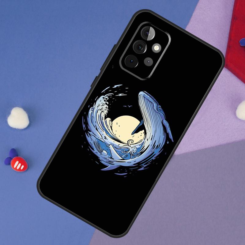 Whale Fish Wave Sea Case For Samsung Galaxy A52 A53 A33 A13 A34 A54 A14 A35 A55 A15 A56 A36 A26 A16 A06 A22 A32