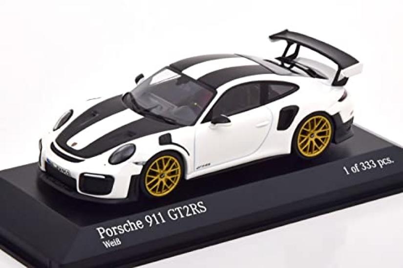 

Minichamps Porsche 911 991 2 GT2 RS Weissach Package 2018 White Golden Rims Limited to 333 units 1/43 белый