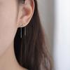 Silver Ruyi Knot Earphone Niche Premium Versatile Mini Edition Simple Tassel Temperament Earrings Super Immortal Popular Girls