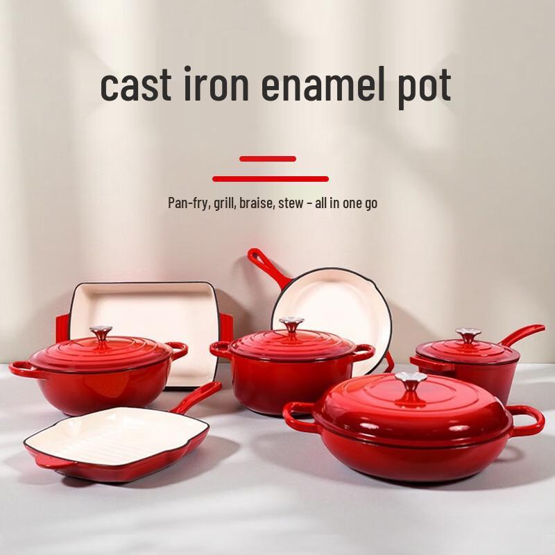 ShengYe Emaille Gusseisen Bratpfanne