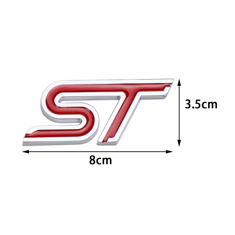 bldf8 3D Metal Car Stickers Front Grille Badge ST Emblem For Ford Focus 2 3 mondeo mk3 f150 fusion mustang mk7 mk2 Auto Accessories