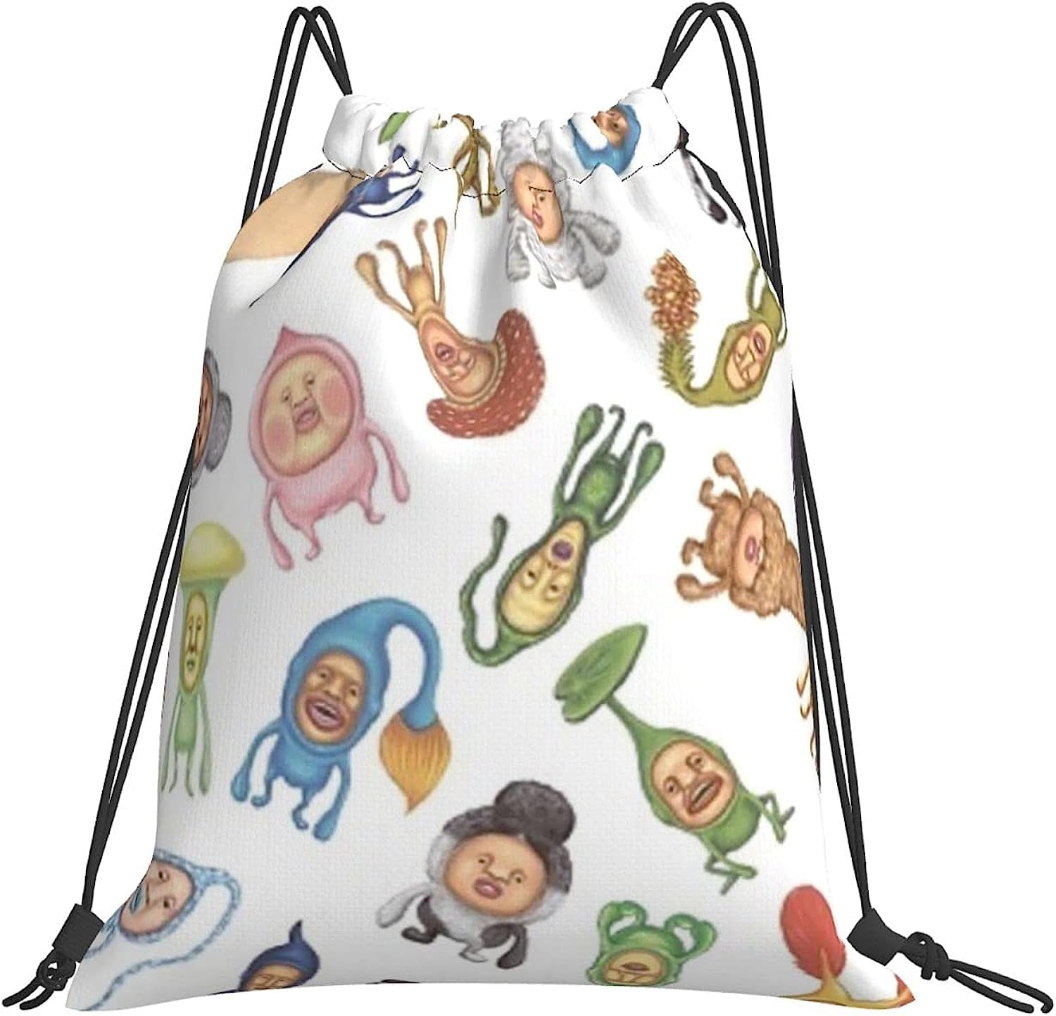 Barasu Kobito Zukan Gym Sack, Knapsack, Drawstring Bag, Lightweight, Waterproof, Travel, Outdoor, Sports, Gym Bag, Exercise Training, Unisex, Large Ca