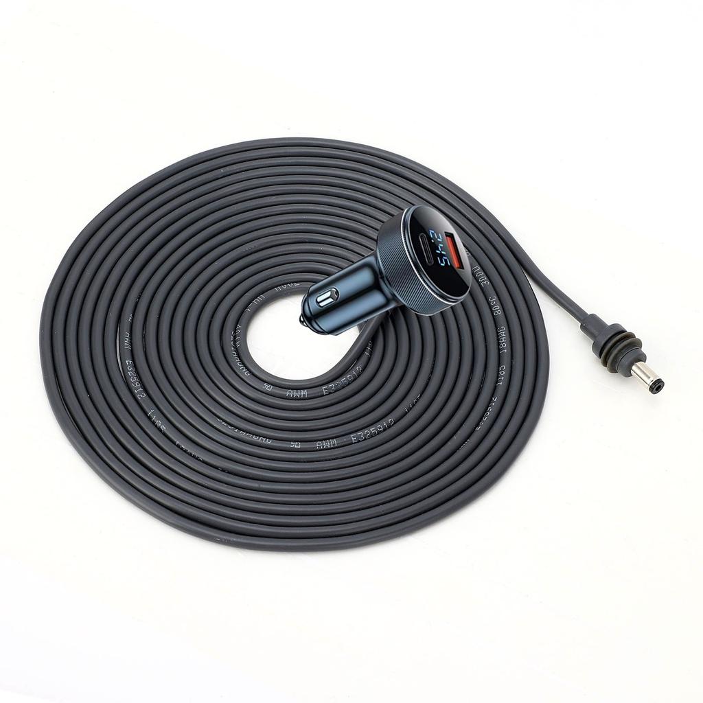 DC Car Power Cable 32.8ft Length 18AWG IP68 Water Proof DC Car Charger Power Supply Cord with