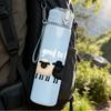 1PC Piano Keyboard Sheep Silhouette 750ml Color Plastic Sports Water Bottle Leakproof Flip Straw Lid Suitable for Sports Office Home Use