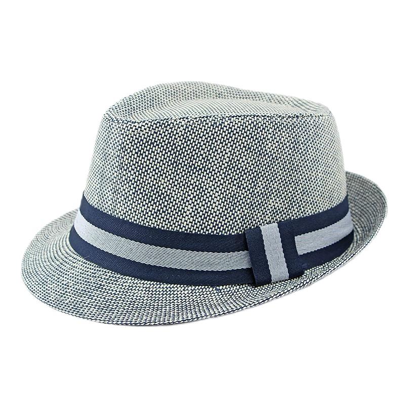 2025 New Korean Trendy Sun Hats British Top Hat Women's Men's Grometric Straw Hat Belt Jazz Hats Couple Beach Hat Fedoras Cap