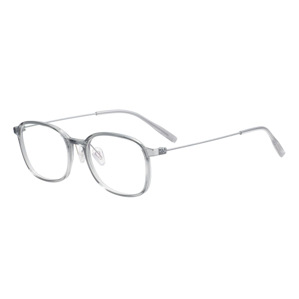

Men Women Square Full Rim Clear Round Transparent Eyeglasses TR90 Plastic Lightweight Spectacles Frame For Prescription Lenses серый
