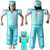 Vibrant Minecraft Steve Armor Costume For Boys And Girls Perfect For Halloween Parties