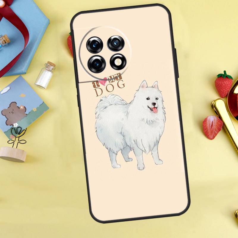 Japanese Spitz Dog Case For OnePlus 13T 13R 12 12R 15 13 11 10 10T 8T Nord 5 CE 2 3 4 Lite Nord N20 N30 Cover