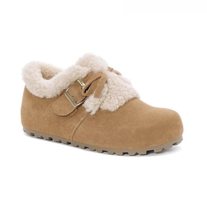 Fashion Women Flats Ankle Boots 2025 Winter Suede Shoes Fashion Casual Fur Sneakers Designer New Elegant Loafers Shoes Buckle Zapatillas
