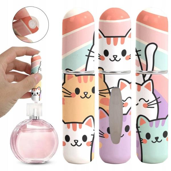 Ecarla Zestaw Mini Atomizerów Podróżnych Na Perfumy 5Ml Kotki Ak19 2Szt