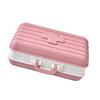 Travel Medicine Organizer Box Wheat Straw 6 Compartments Portable Biodegradable Small Medicine