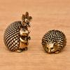 Messing Ornament Kleine Igel Figuren Retro Kupfer Igel Messing Tee Haustier Zuhause Desktop Kleine Ornamente Handwerk Miniaturen