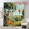 Set Of 2 Flat Printing Curtains Without Rod Honeyhaven Chic Creative Versatile Fabric Decorations Suitable Curtain Made Polyester