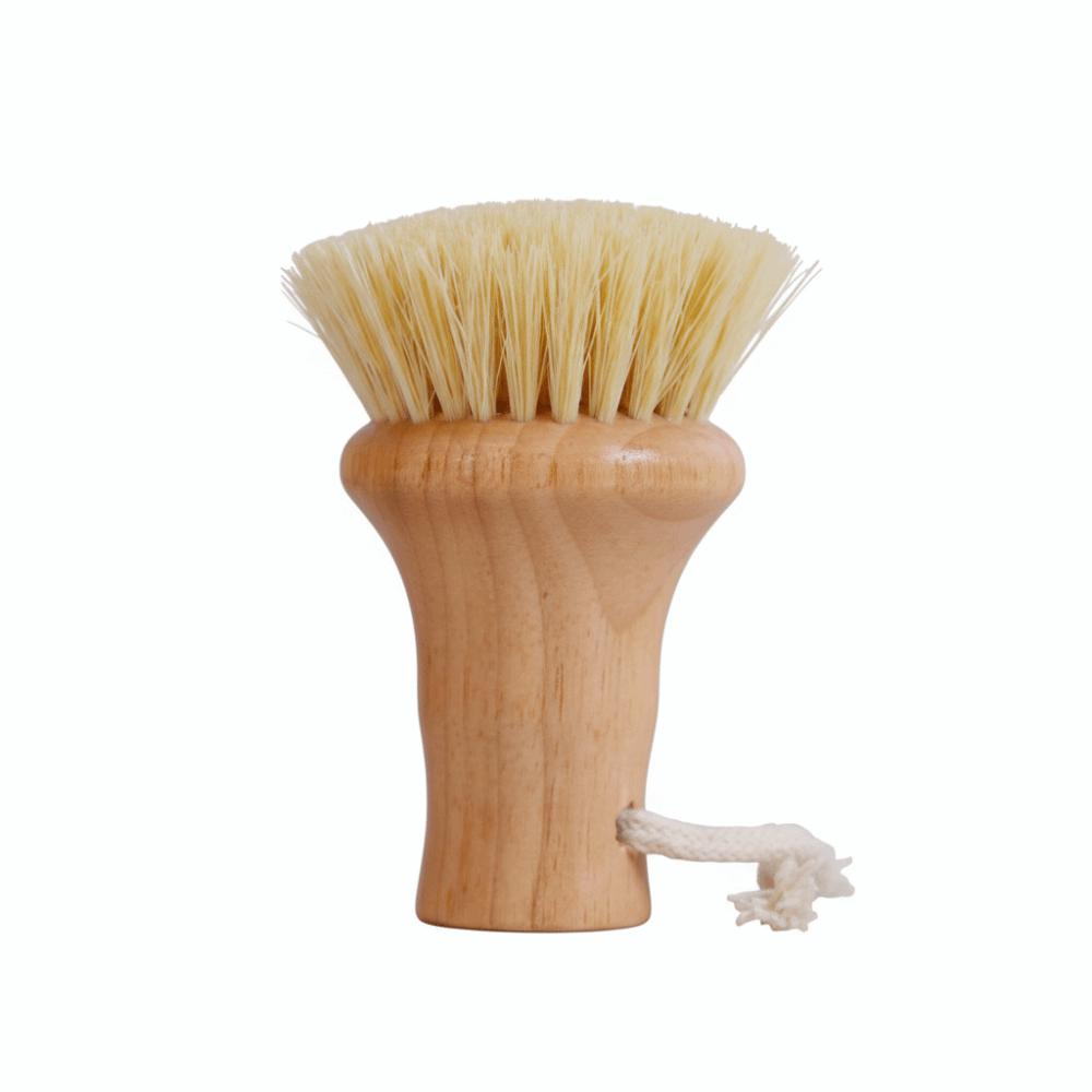Solid Wood Pot Brush Long Handled Dishwashing Brush for Cleaning and Scrubbing Pots