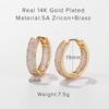 INS Brass Hoop Huggies Earrings Small Large Circle Hoops Jewelry Diamond Earrings Women Girls Gold Hoop Earrings