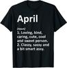 NEW LIMITED APRIL Definition Personalized Name Funny Birthday T-Shirt Size S-3XL