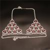 Cross-Border Hot Selling Exquisite Rhinestone Body Chains Shiny Sexy Heart-Shaped Bikini Bra T-Back Suit