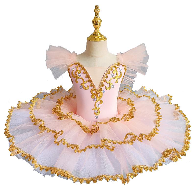 Girls Ballet Dress Children Professional Swan Lake Performance Clothes Pancake Tutu Princess Dress Leotard Party Ballet Skirt