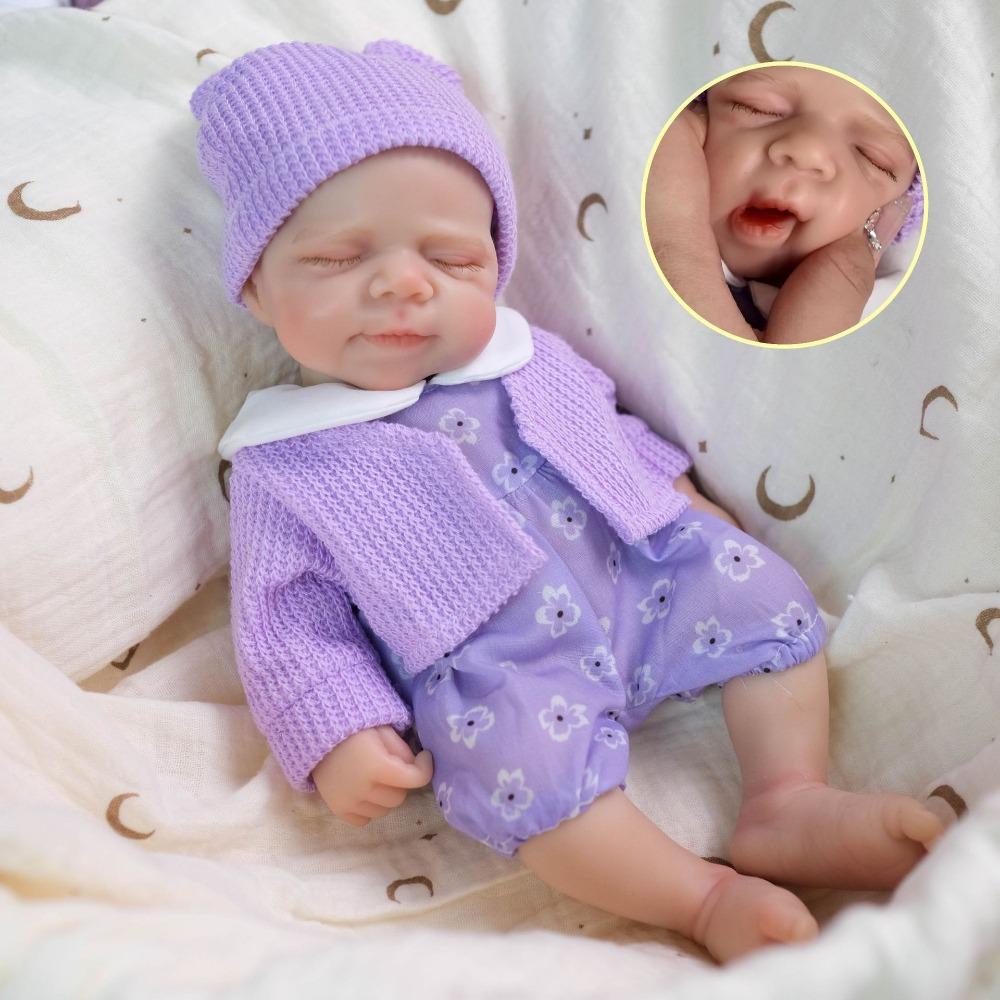 Soft Bouncy Solid Silicone Rebirth Doll Pascale 12'' 30cm Palm Emulation Baby Doll Realistic Asleep High Painted Skin Reborn Doll Child Christmas Gift