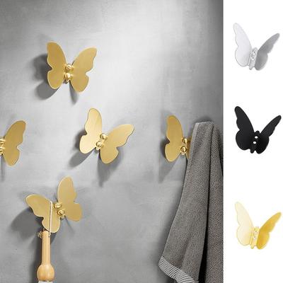 Schmetterling Wandhaken Küche Bad Edelstahl Handtuch Schlüssel Kleiderhaken Lochung Hintertür Aufbewahrungshaken