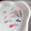 5 Stück 3D Schleifen Krawatte Nagelkunst Charms, Luxus 3D Legierung Schleifen Strasssteine, Nageldekoration Zubehör