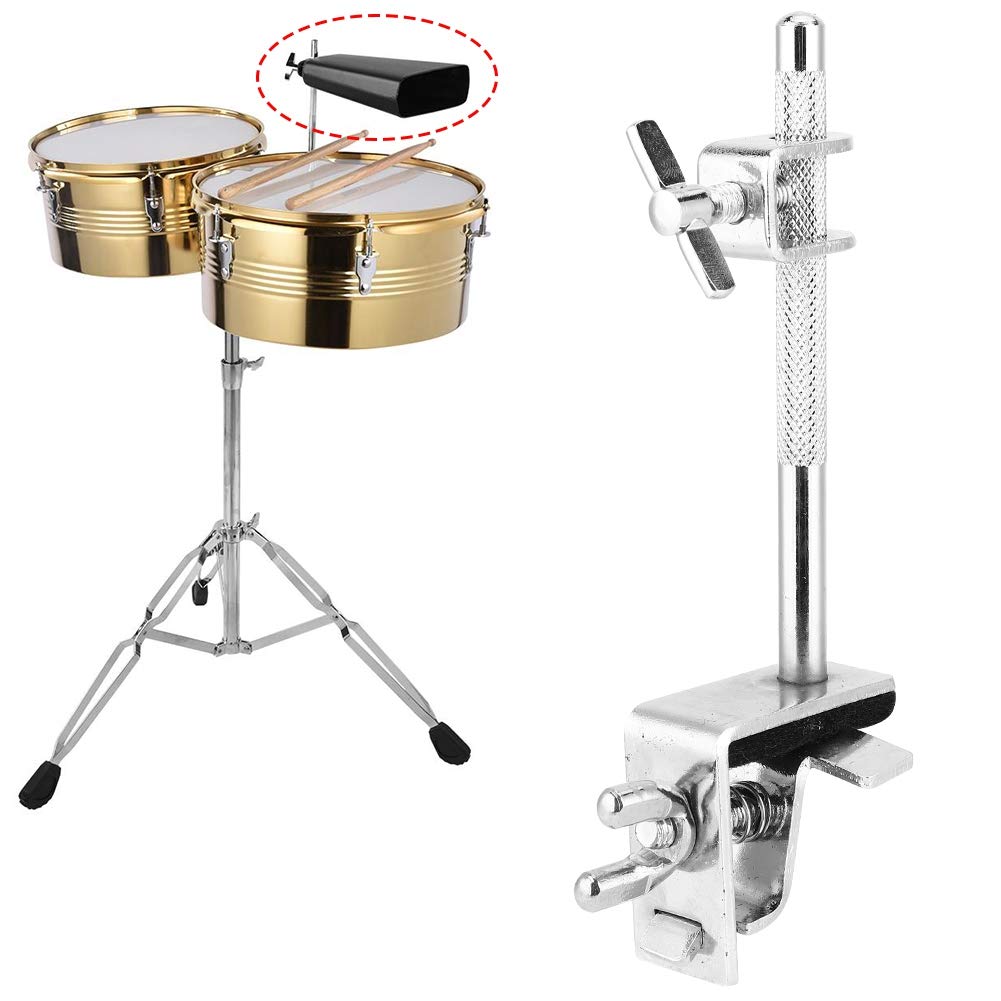Cowbell Stand, Cowbell Clamp, Cowbell Holder, Wear-Resistant Fixing Clip, Percussion Instrument Stand