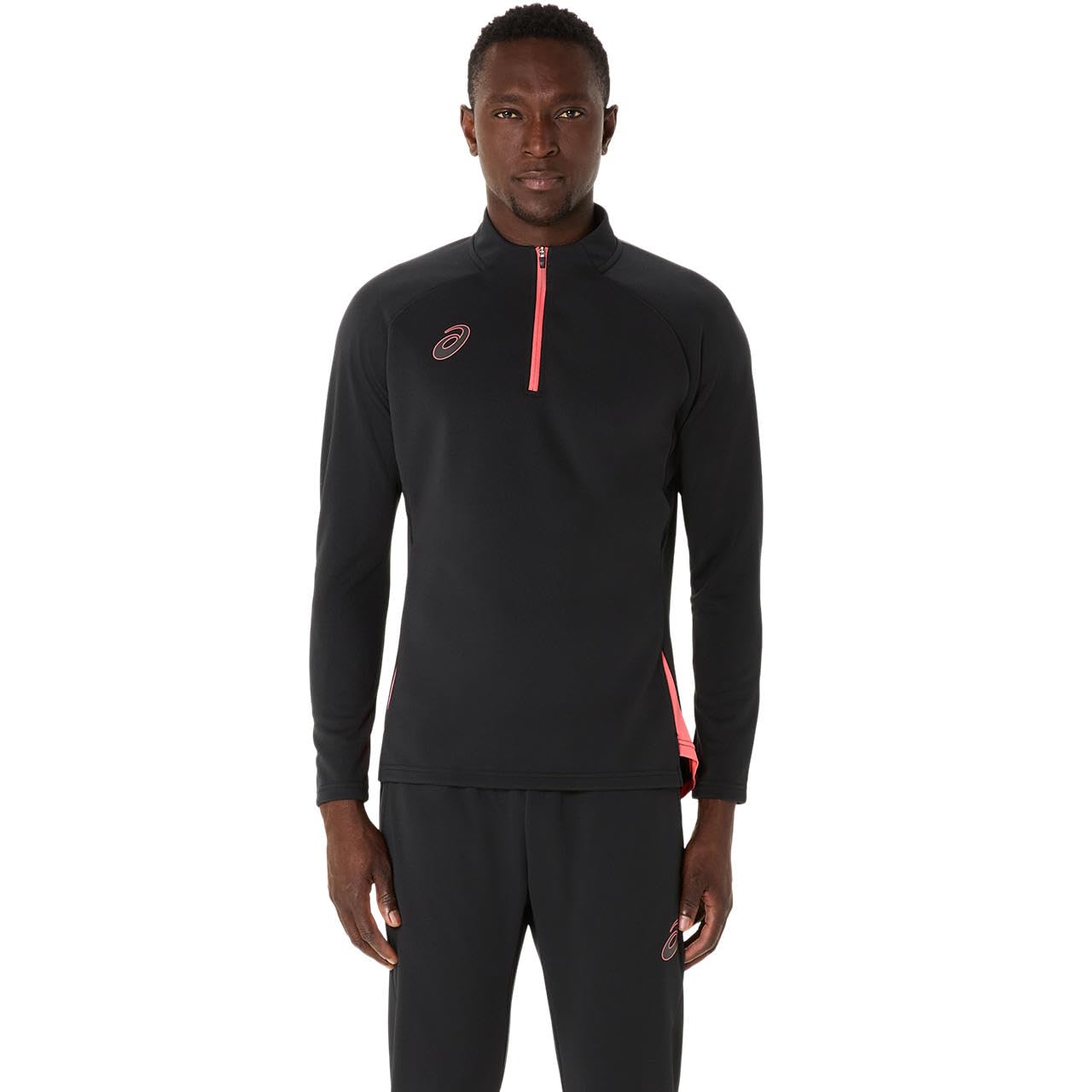 

Soccer Wear Half Zip Knit Shirt 2101A301 Unisex Adult 001 2XL [Asics] (Performance Black)