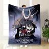 Masked Characters In a Soft, Mystical Setting with Glowing Butterflies. for All Seasons Blanket Lunch Break Throw Gift
