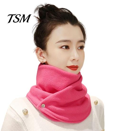 Warmth Autumn Neck Sleeve Winter Fleece Scarf Thickened Female Women Double Layer Plush Neckerchief Ring Soft Warm
