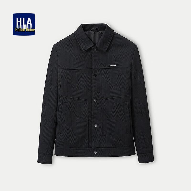 HLA Men's Textured Letter Label Autumn Jacket