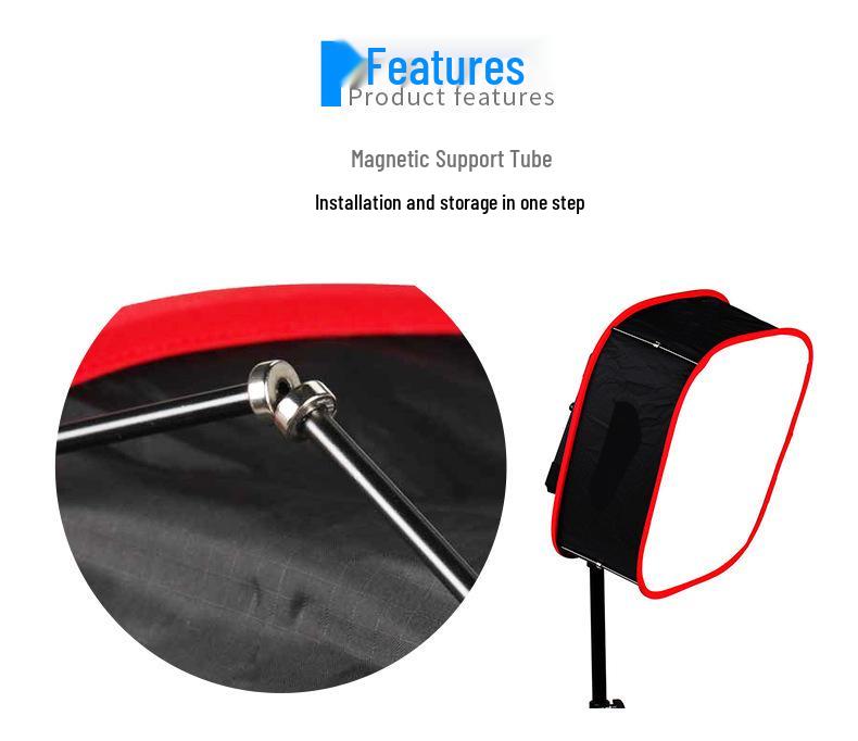 LED Softbox with Red/Black Honeycomb Edge for Portrait Photography