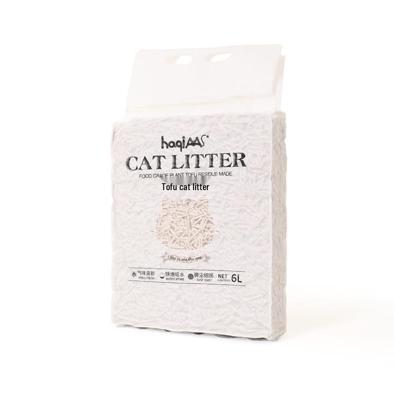 Tofu Cat Litter 6L: Dust-Free, Deodorizing Green Tea Scent, Water-Absorbing, Clumping, Pet-Safe Litter