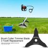 10" X 3T Brush Cutter Trimmer Blade 3 Tooth Replacement Black Color Brush Cutter Blade Trimmer Blade 3 Tooth Trimmer Blade