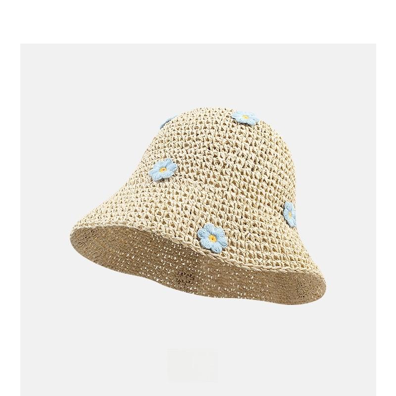 Flower Pattern Fisherman Hat Made Of Breathable Bamboo Fiber For Sun Protection