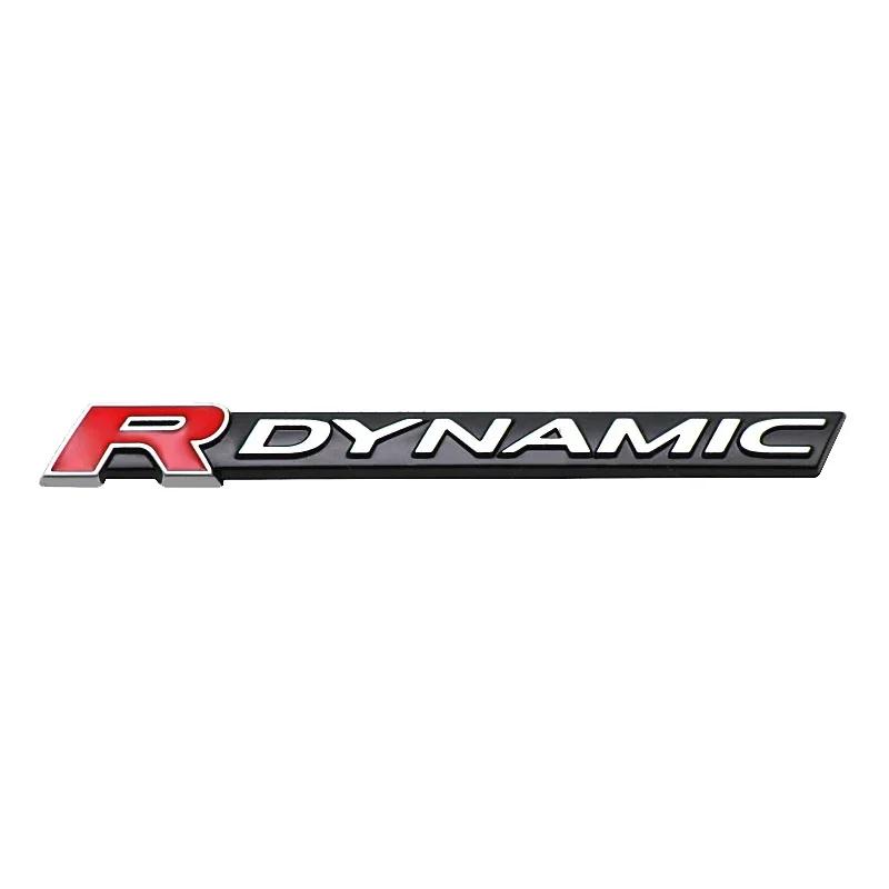 3D Kovové Logo R-DYNAMIC Znak na Bok Blatníku Auta Odznak na Zadní Kufr Nálepky Samolepky Příslušenství pro VELAR Sport Discovery Evoque HSE Defender