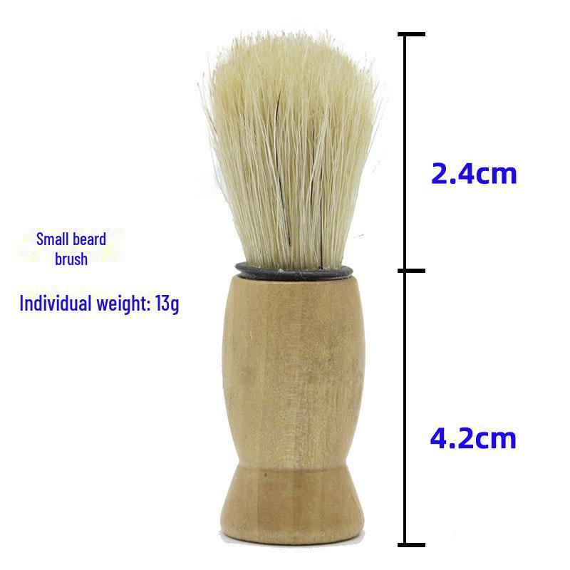 Escova de barbear e barba de madeira masculina para espuma e limpeza de pelos