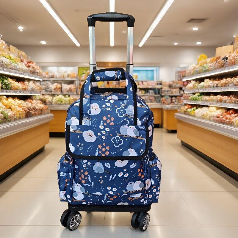 Lightweight Foldable Travel Bag with Spinner Wheels and Pull Handle for Men and Women