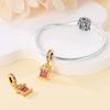 Charms Original Copper Golden House Forbidden City Pendant Beads Fit Bracelet Diy Fine Gift Women Delicate Jewelry