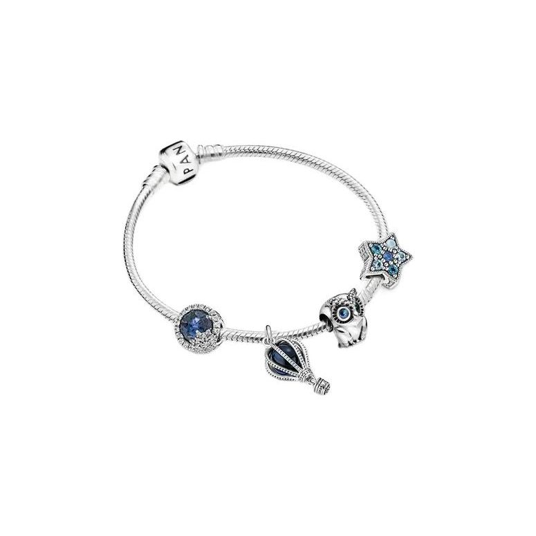 Pandora 925 Silver Deep Blue Secret Realm Bracelet Women bracelet ZT0764 18