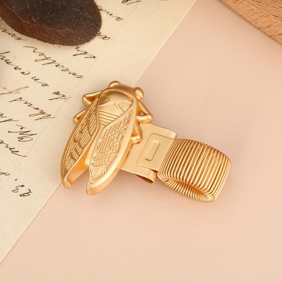 Insect Themed Metal Pen Spring Vintage Metal Clamp for Bee/Cicada Design Clip with Notebooks Journals School