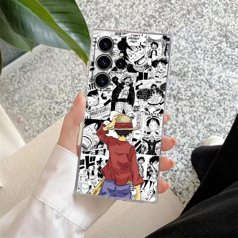 Comics One Pieces Anime S26 Ultra Case Coque For Samsung Galaxy S25 S26 S24 S23 Ultra S22 S20 Plus S21 FE A57 Clear Phone Cover