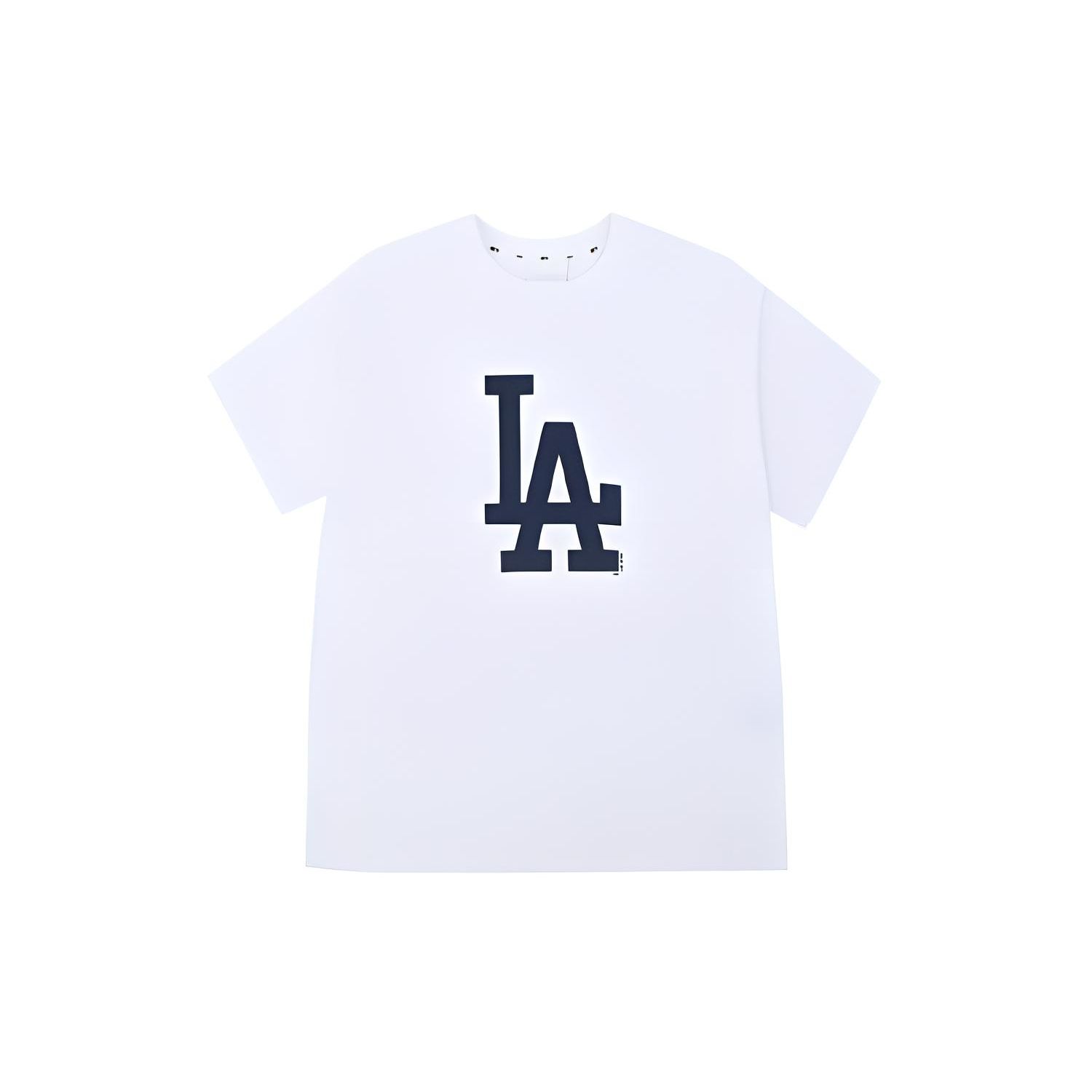 MLB American Vintage Basic Logo Print Sportliches Rundhals-Kurzarm-T-Shirt Unisex Oberteile Weiß 31TS09031-07W L white