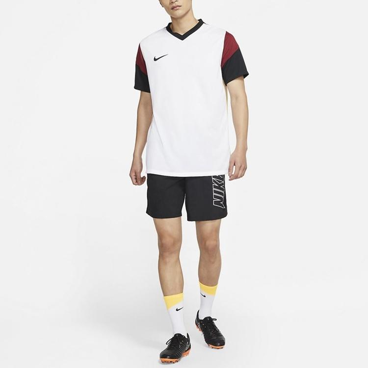 Nike Casual Sports Breathable V-Neck Short Sleeve T-Shirt Men Tops White CW3826-100