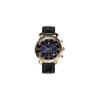 Salvatore Marra Chronograph Watch Multi-Faceted Glass Leather Strap Men's Green Blue Black